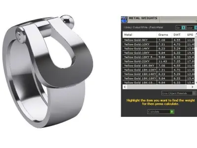 Force Large Diamond Ring EU 49-75 sizes 3D print model