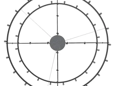 Camino Vintage Candelabra Two-Tier Chandelier 3D model