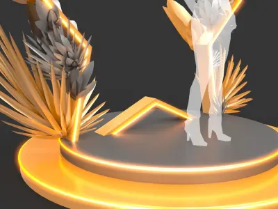 Empty Frame Back - Photocall 3 3D model