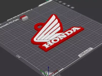 Honda keychain 04 3D print model