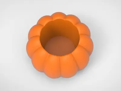 pumpkin pattern vase 3D print model