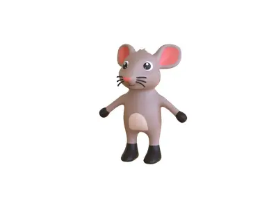 High-Quality 3D Cute Rat - Animated for Games  Low-poly 3D model