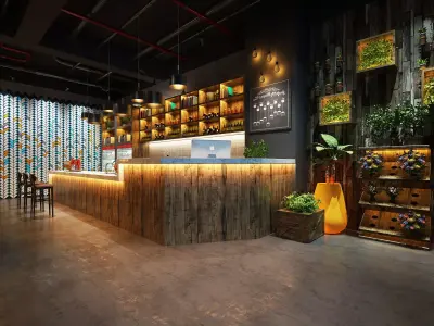 Cafe Bar Shop 3D model