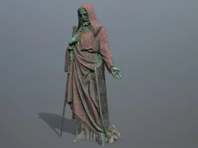 statue 3 Low-poly 3D model