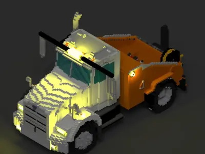 truck lego Low-poly 3D model