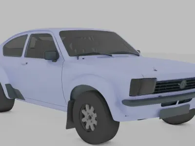 Rally Car Vehicle for Games Low-poly 3D model