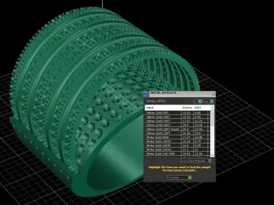 Luxury female ring with a lot of Gems 3D print model