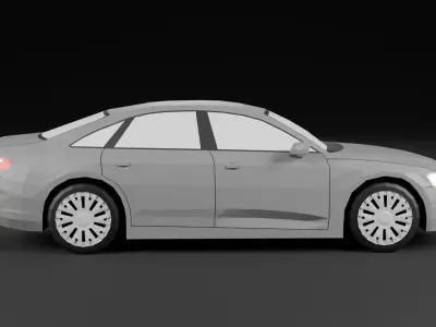 Low Poly Sedan Low-poly 3D model