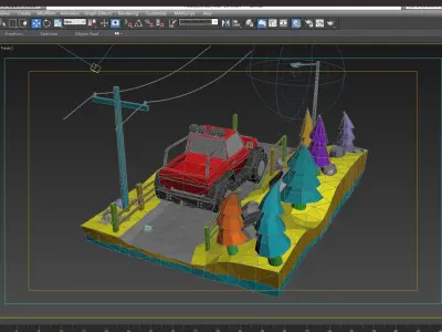 Cartoon Car collection toon vehicle animation character sport 3D model