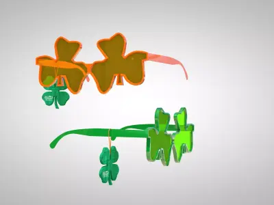 St Patrick Glasses 3D Model 3D model