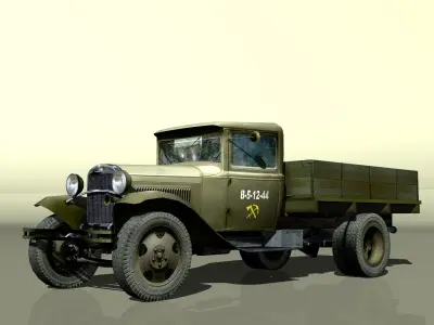 GAZ-AA box Low-poly 3D model