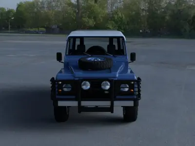 Full Land Rover Defender 90 Hard Top HDRI 3D model