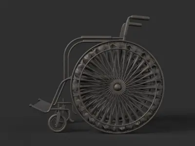 Realistic Wheelchair 3D model