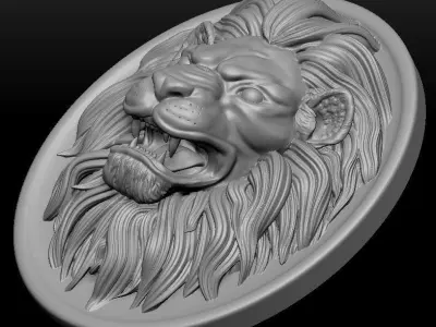 Lion Pendant - Print Model 3D print model
