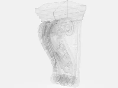 Carved corbel for cnc 2 3D model