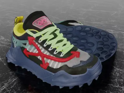 OFF WHITE ODSY 1000 3D SHOES Low-poly 3D model