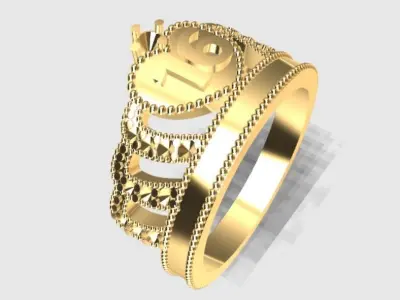 crown ring 16 Free 3D print model