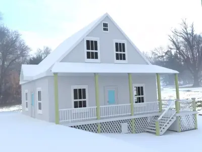 House model from Walking Dead Game Low-poly 3D model