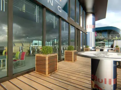 Red Bull Paddock Concept 3D model