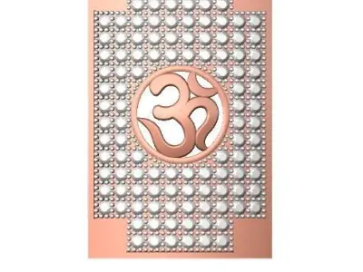 088 - Gents Om Pendant with Micro setting 3D print model