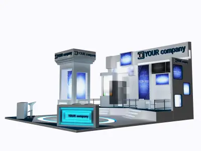 Booth Exhibition Stand a34 3D model