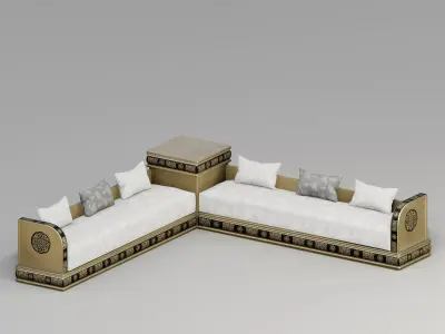 Traditional Moroccan sofa 3D model