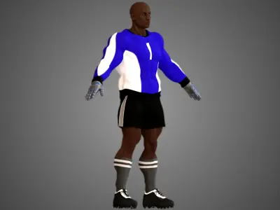 African Football Soccer GoalKeeper 3D model