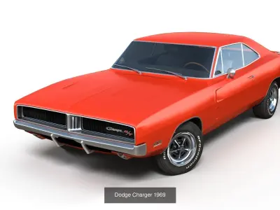 American muscle cars 3D Model Collection