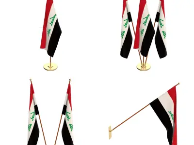 Iraq Flag Pack 3D model