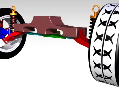 Front Axle Assembly Design 3D model