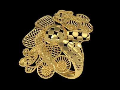 Fusion Gold Rings RAA02 3D print model