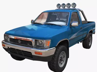 1995 Toyota Deluxe pickup Low-poly 3D model
