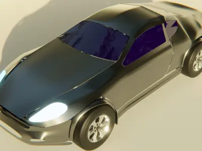 Aston Martian Car 3D Model Low-poly 3D model