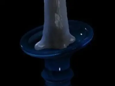 Blue candle 3D model