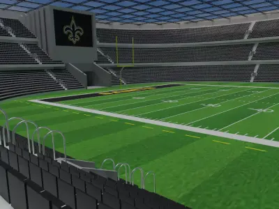 New Orleans Saints - American Football Stadium Low-poly 3D model