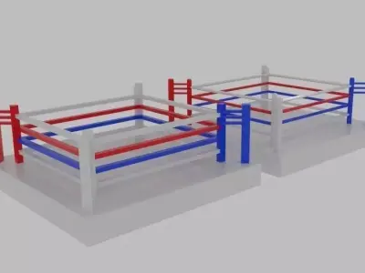  Low Poly Boxing Ring  Free low-poly 3D model