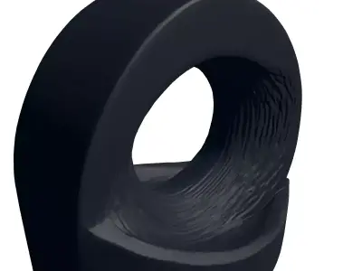 Abstract Modern Loop Sculpture Low-poly 3D model