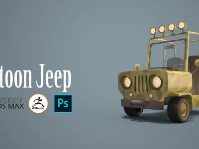 Cartoon Jeep 3D model