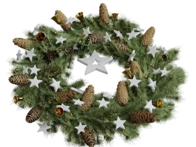 Christmas wreath 4 3D model