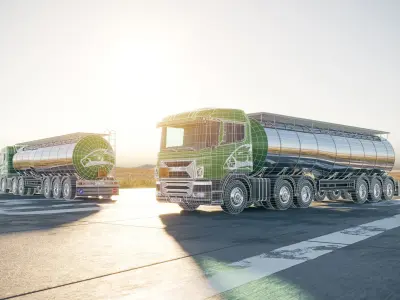 Tank truck unbranded 3D model