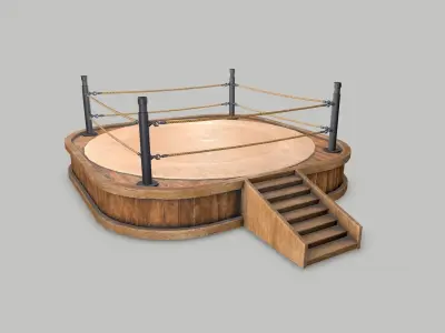 Boxing Ring Low-poly 3D model