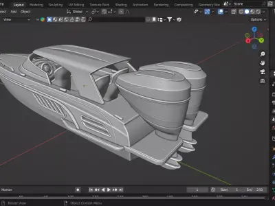 Luxury Speed Boat 3D print model