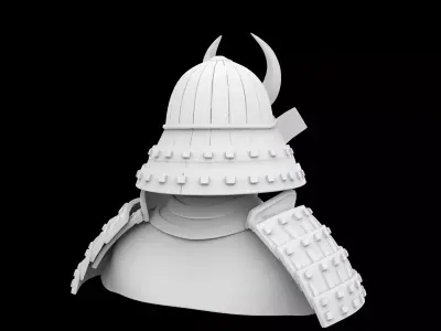 Samurai Warrior Bust 3D print model