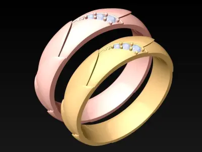 Wedding Rings - N1821047 3D print model