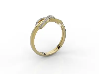 Tiffany diamonds infinite ring 3D print model