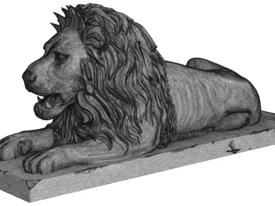 Lion Sculpture 3D model