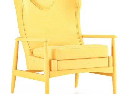 Lawrence Peabody Wing Chair for Craft Associates Low-poly 3D model