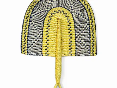 African Handwoven Fan 34 3D model