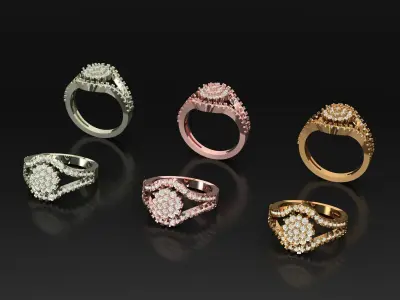 DIAMOND RING 3D print model 30