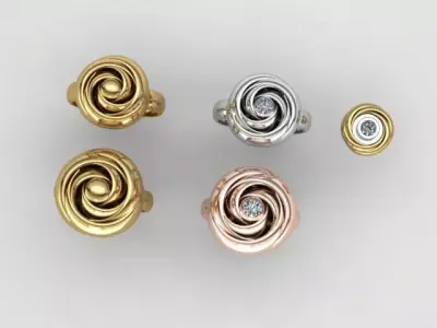 Designer jewelry set 3D print model